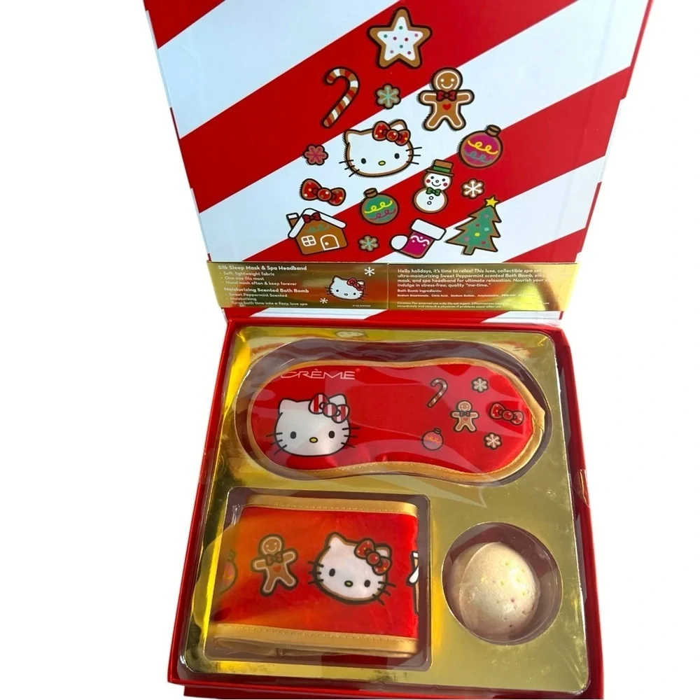 CRÈME SHOP × HELLO KITTY - 3 Piece Holiday Spa Gift Set - New & Sealed.